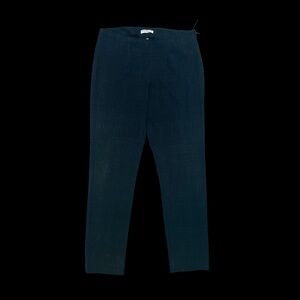 Atelier Luxe Boutique Dark Gray Gingham Print Pintuck Front Trousers Size 8